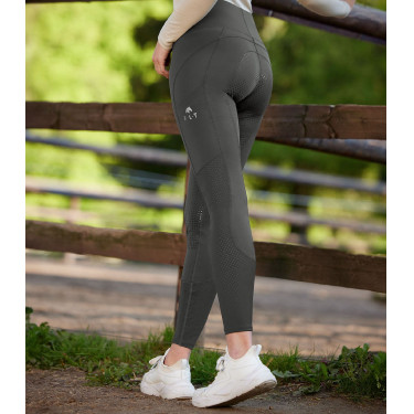 Leggings de equitación ELT de talle alto Hanna con malla Lodos Gris