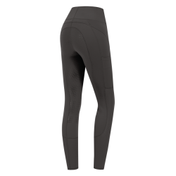 Leggings de equitación ELT de talle alto Hanna con malla Lodos Gris