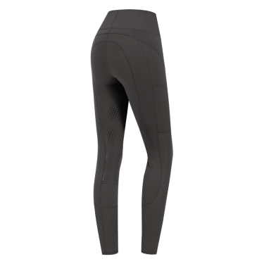 Leggings de equitación ELT de talle alto Hanna con malla Lodos Gris
