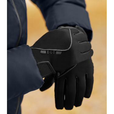 Guantes de equitación ELT Maxim hombre Negro