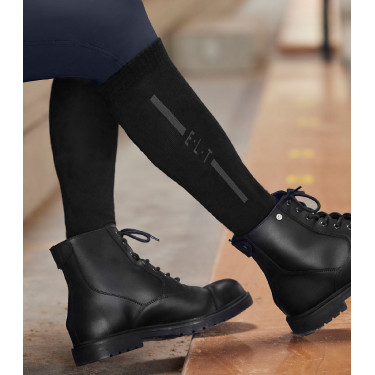 Calcetines de equitación unisex de merino ELT Negro Calcetines de equitación unisex de merino ELT Negro