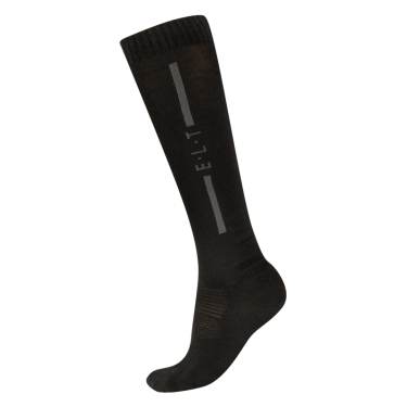 Calcetines de equitación unisex de merino ELT Negro Calcetines de equitación unisex de merino ELT Negro