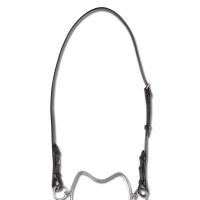 Cabezada de cuero Waldhausen para chifney Negro