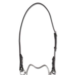 Cabezada de cuero Waldhausen para chifney Negro