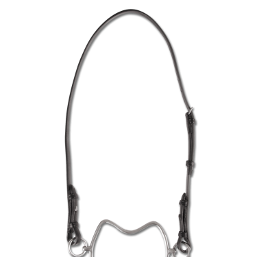 Cabezada de cuero Waldhausen para chifney Negro