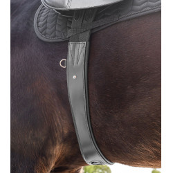 Cinchón Waldhausen de cuero elástico Negro