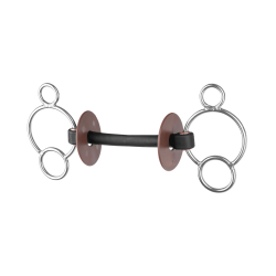 Embocadura equitación 3 anillos Beris extra suave Embocadura equitación 3 anillos Beris extra suave