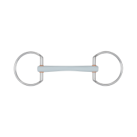 Muserola de filete Beris con aceitunas canon Comfort fina y anillo de 7,5 cm Suave Gris
