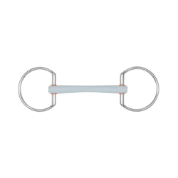 Muserola de filete Beris con aceitunas canon Comfort fina y anillo de 7,5 cm Suave Gris