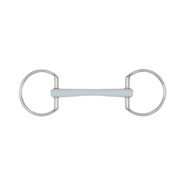 Muserola de filete Beris con aceitunas canon Comfort fina y anillo de 7,5 cm Suave Gris