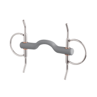 Muserola de agujas Beris con embocadura con paso de lengua Suave Gris