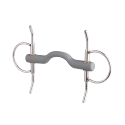 Muserola de agujas Beris con embocadura con paso de lengua Suave Gris Muserola de agujas Beris con embocadura con paso de lengua Suave Gris
