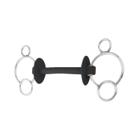 Muserola de 3 anillas Beris Prime Extra suave Negro