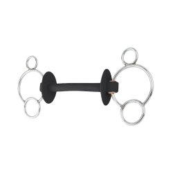 Muserola de 3 anillas Beris Prime Extra suave Negro