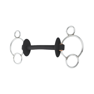 Muserola de 3 anillas Beris Prime Extra suave Negro