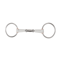 Muserola de filete Beris doble rotura anilla 7,5 cm Mediano Blanco