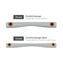 Filete Beris con embocadura Comfort fina anilla 6 cm Suave Gris