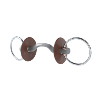 Muserola de filete Beris paso de lengua Konnex anillo 7,5 cm Suave Gris