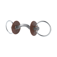 Muserola de filete Beris paso de lengua Konnex anillo 7,5 cm Suave Gris
