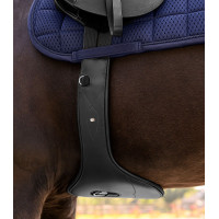 Cincha de cuero Waldhausen con peto ventral Negro