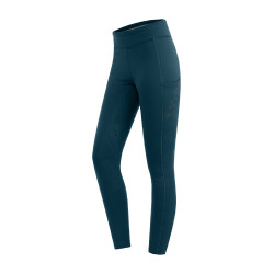 Legging de equitación térmico ELT Rica de forro polar para niño Azul petróleo