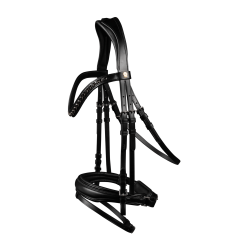 Brida de equitación Waldhausen S-Line Blackshine pull back
