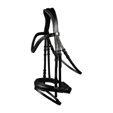 Brida de equitación Waldhausen S-Line Blackshine pull back