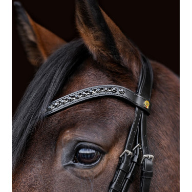 Brida de equitación Waldhausen S-Line Blackshine pull back