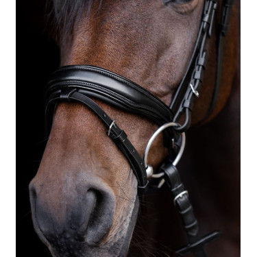 Brida de equitación Waldhausen S-Line Blackshine pull back