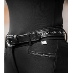 Cinturón de equitación de cuero con strass ELT