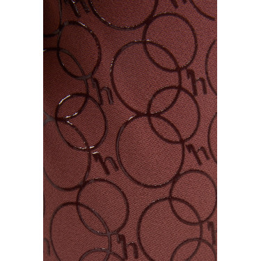 Pantalón de equitación con culera completa de silicona Horze Leighton Adolescente con bolsillo para teléfono Burdeos