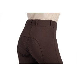 Leggings Mia con asiento completo de silicona HKM Marrón oscuro Marr&amp;amp;amp;oacute;n