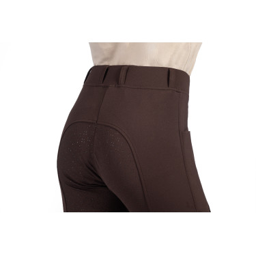 Leggings Mia con asiento completo de silicona HKM Marrón oscuro Marr&amp;amp;amp;oacute;n