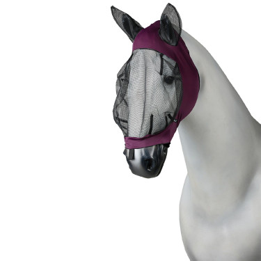 Máscara antimoscas Soft Stretch Horze Rojo oscuro