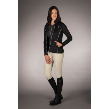 Sudadera con cremallera Lauria Garrelli Limone para mujer Negro