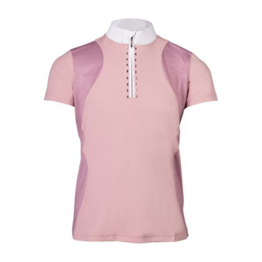 Polo de concurso HKM Glam para niño Rosa viejo
