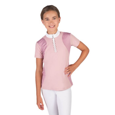 Polo de concurso HKM Glam para niño Rosa viejo