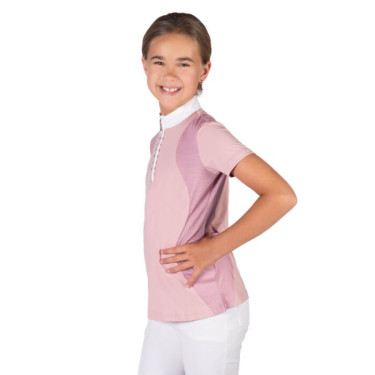 Polo de concurso HKM Glam para niño Rosa viejo