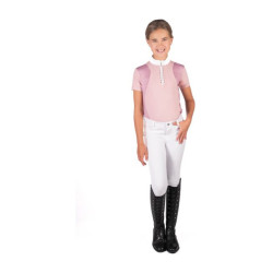Polo de concurso HKM Glam para niño Rosa viejo