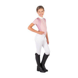 Polo de concurso HKM Glam para niño Rosa viejo