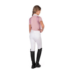 Polo de concurso HKM Glam para niño Rosa viejo