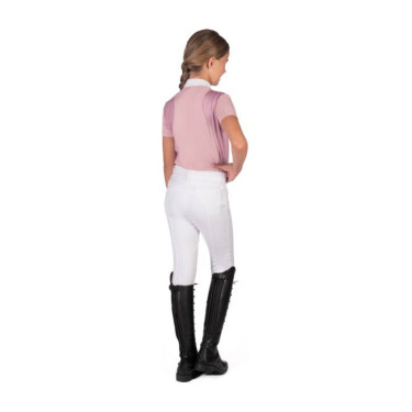 Polo de concurso HKM Glam para niño Rosa viejo