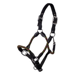 Cabezada de cuadra HKM Neon Flash para equitación