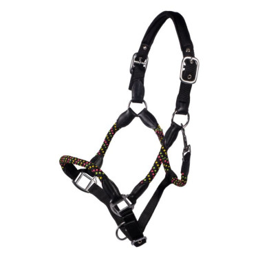 Cabezada de cuadra HKM Neon Flash para equitación