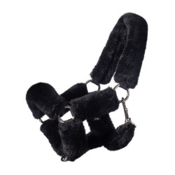 Cabezada HKM con borreguillo sintético Hobby Horse Negro