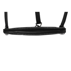 Cabezada de cuero HKM Glamour Negro / plata