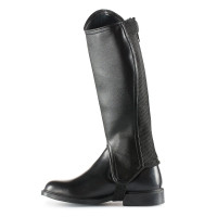 Polainas de cuero sintético Horze Kids con lazo brillante Negro Polainas de cuero sintético Horze Kids con lazo brillante Negro