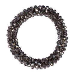 Elástico para el pelo HKM Crystal Plata