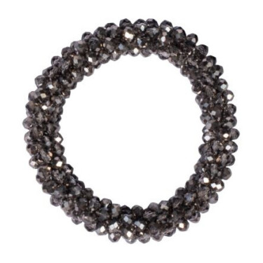 Elástico para el pelo HKM Crystal Plata