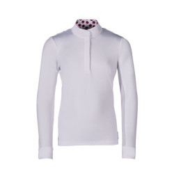 Polo de concurso Hunter Kids de manga larga HKM Blanco